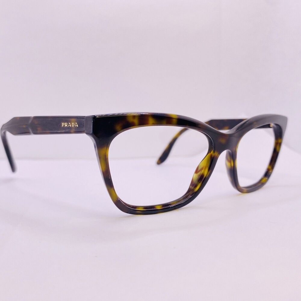 Prada Journal Eyeglasses Sunglass Authentic Frame VPR 2AU-1O1 53-16-140 Tortoise
